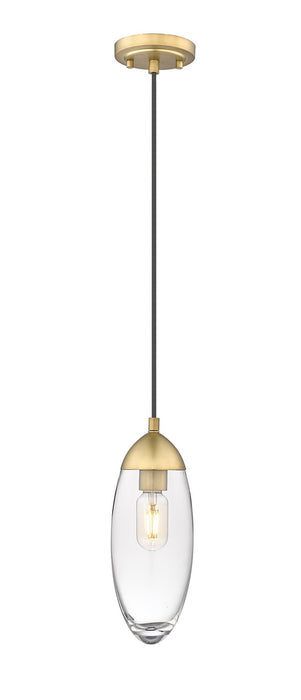 Z-Lite 651P-RB One Light Pendant, Rubbed Brass