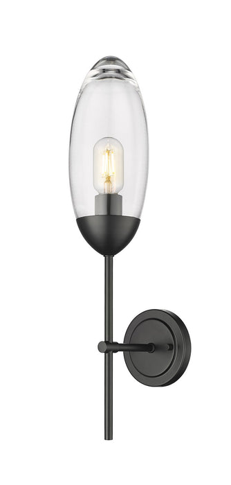 Z-Lite 651S-MB One Light Wall Sconce, Matte Black