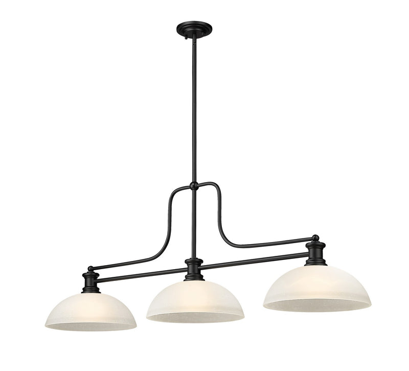 Z-Lite 725-3MB-DWL14 Three Light Billiard, Matte Black
