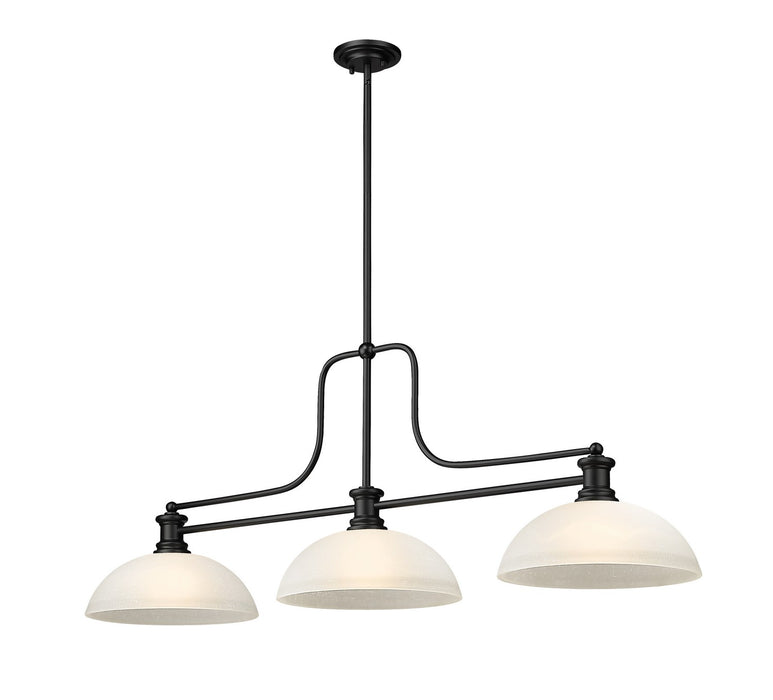 Z-Lite 725-3MB-DWL14 Three Light Billiard, Matte Black