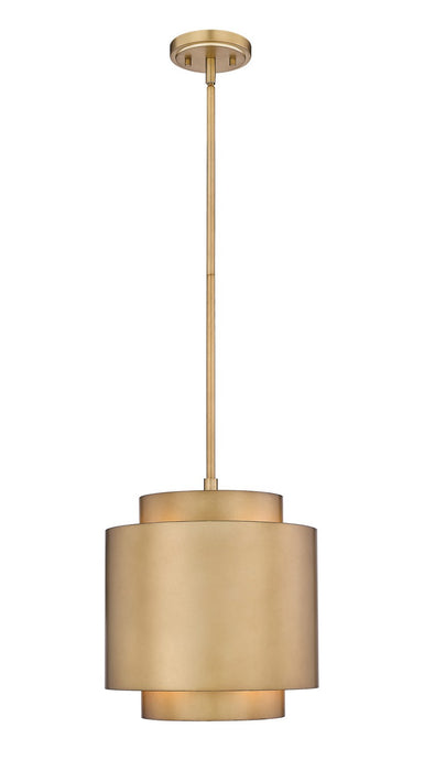 Z-Lite 739P12-RB One Light Pendant, Rubbed Brass