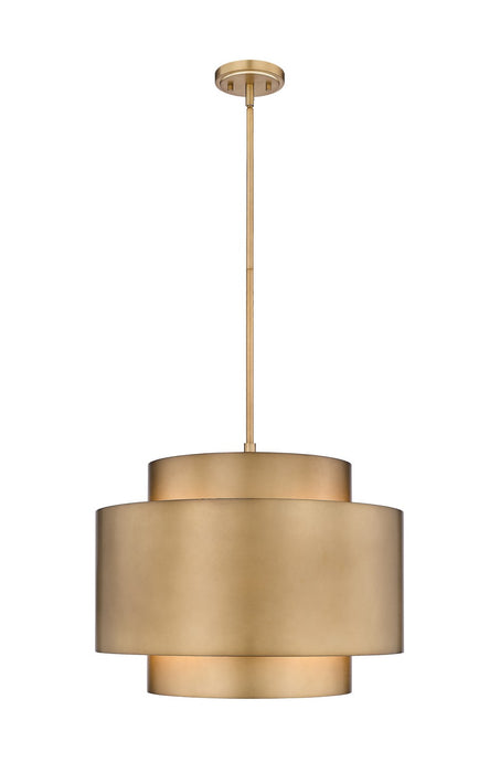 Z-Lite 739P24-RB Three Light Chandelier, Rubbed Brass