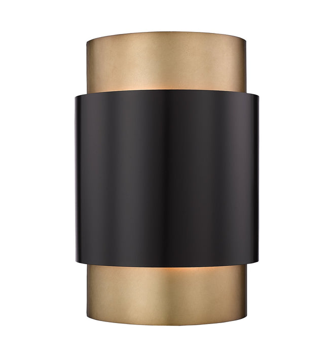 Z-Lite 739S-BRZ-RB Two Light Wall Sconce, Bronze + Rubbed Brass