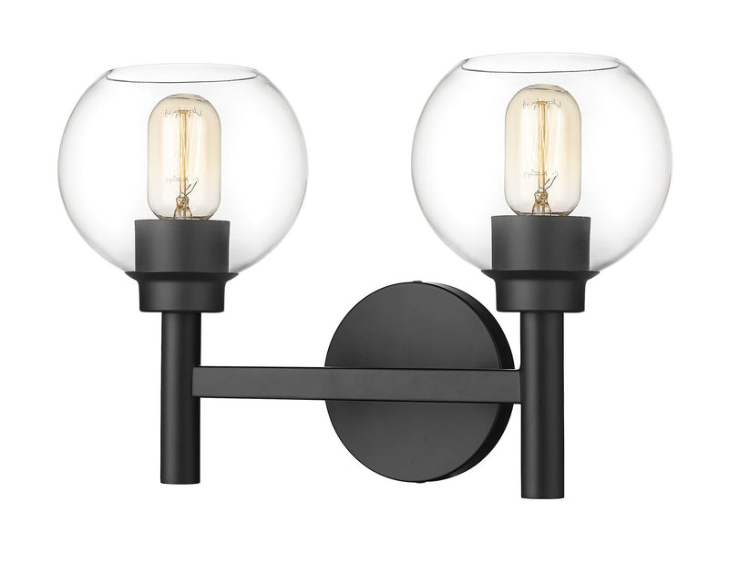 Z-Lite 7502-2V-MB Two Light Vanity, Matte Black