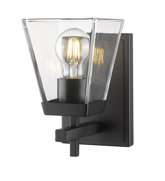Z-Lite 819-1S-MB One Light Wall Sconce, Matte Black