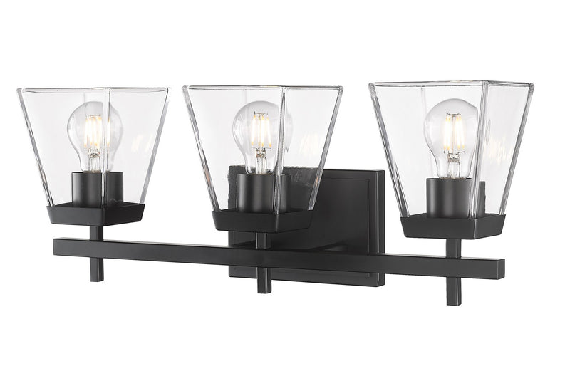 Z-Lite 819-3V-MB Three Light Vanity, Matte Black