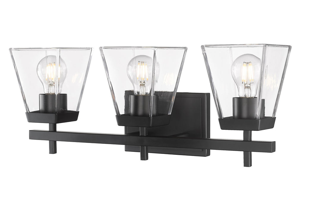 Z-Lite 819-3V-MB Three Light Vanity, Matte Black