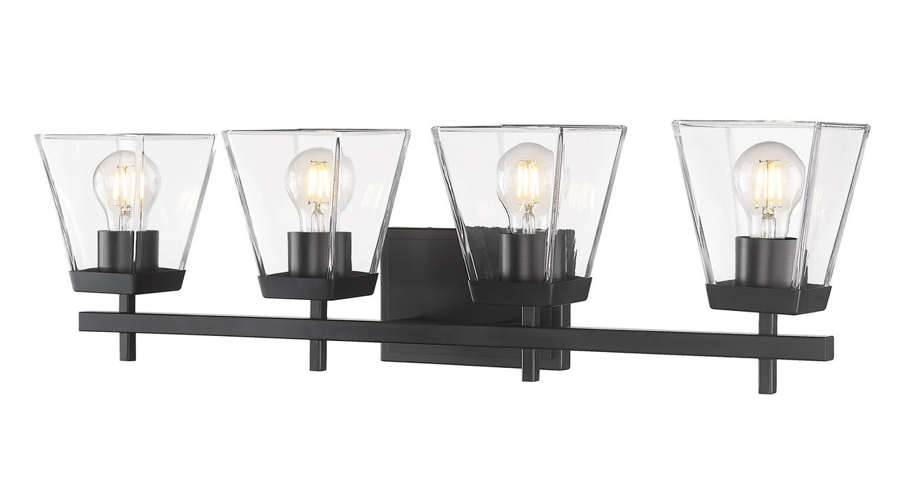 Z-Lite 819-4V-MB Four Light Vanity, Matte Black