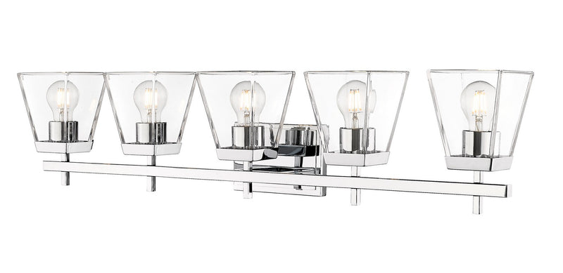 Z-Lite 819-5V-CH Five Light Vanity, Chrome