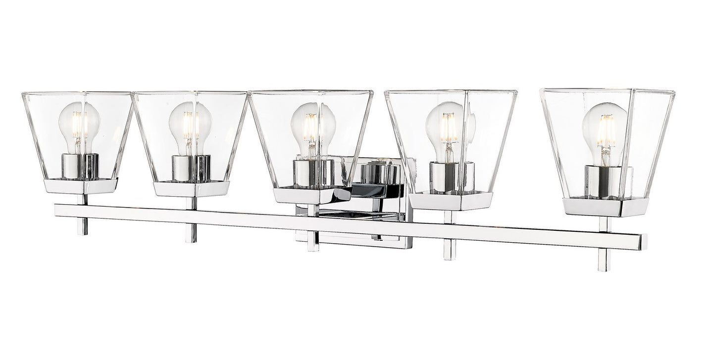 Z-Lite 819-5V-CH Five Light Vanity, Chrome