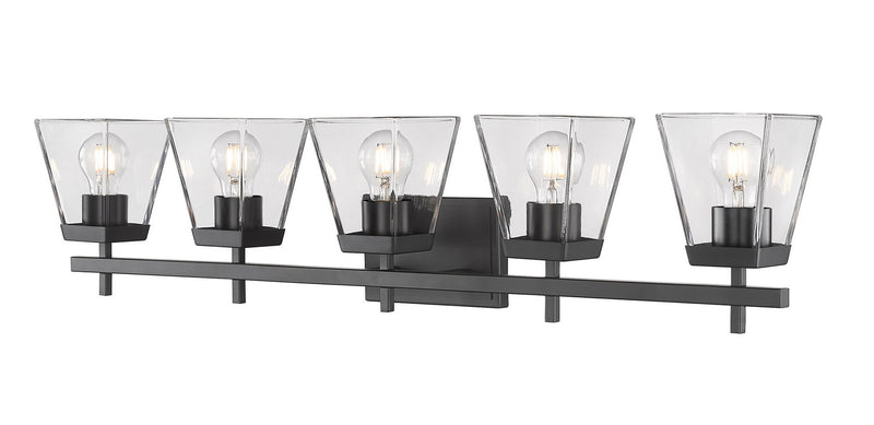Z-Lite 819-5V-MB Five Light Vanity, Matte Black