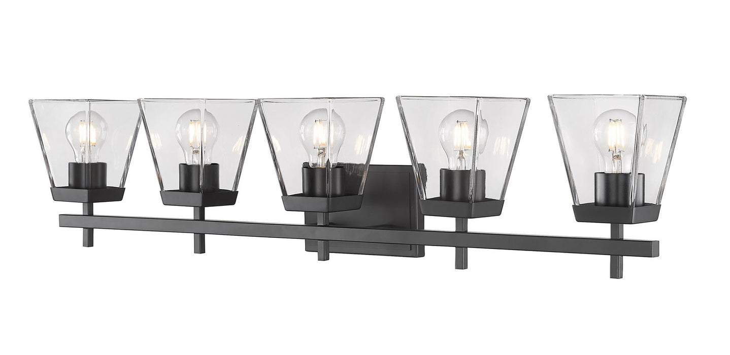 Z-Lite 819-5V-MB Five Light Vanity, Matte Black
