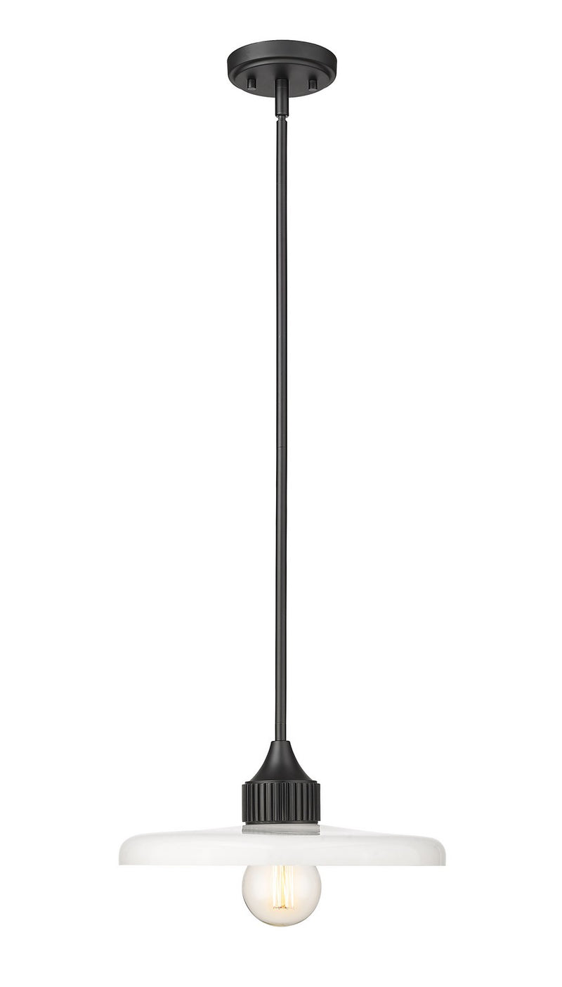 Z-Lite 820P14-MB One Light Pendant, Matte Black
