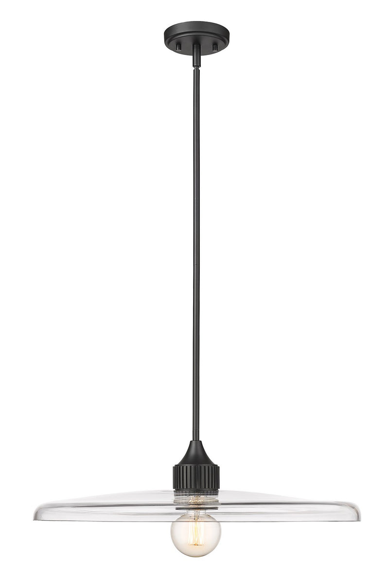 Z-Lite 821P24-MB One Light Pendant, Matte Black