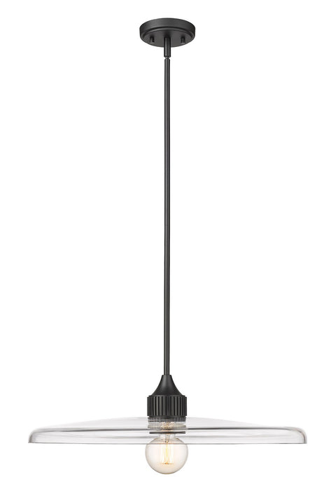 Z-Lite 821P24-MB One Light Pendant, Matte Black