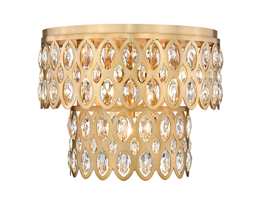 Z-Lite 822F15-HB Five Light Flush Mount, Heirloom Brass