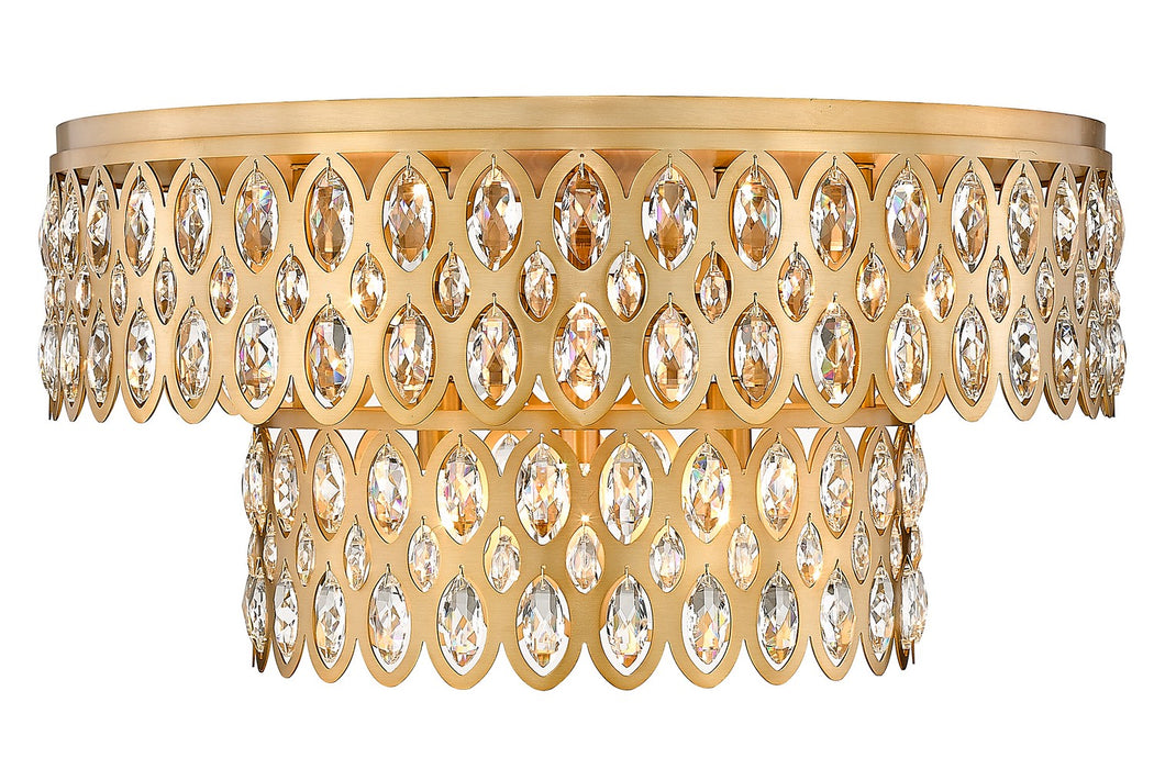Z-Lite 822F24-HB 12 Light Flush Mount, Heirloom Brass