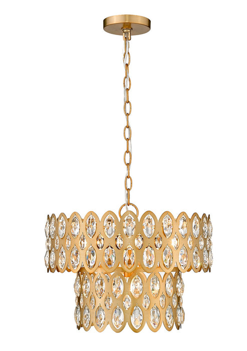 Z-Lite 822P15-HB Five Light Pendant, Heirloom Brass