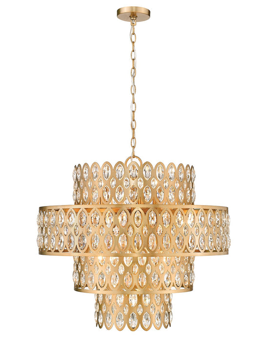 Z-Lite 822P26-HB 13 Light Chandelier, Heirloom Brass