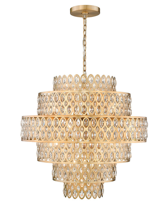 Z-Lite 822P32-HB 17 Light Chandelier, Heirloom Brass