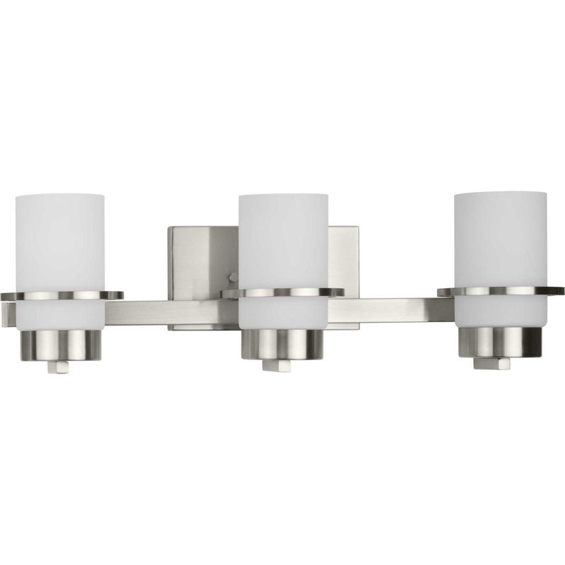 Progress Lighting P300415-009 Three Light Vanity, Brushed Nickel