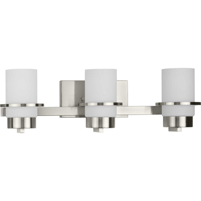 Progress Lighting P300415-009 Three Light Vanity, Brushed Nickel