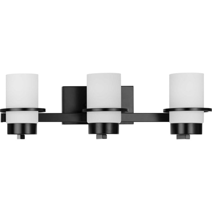 Progress Lighting P300415-31M Three Light Vanity, Matte Black