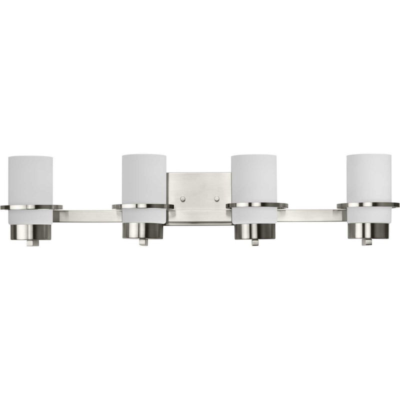 Progress Lighting P300416-009 Four Light Vanity, Brushed Nickel