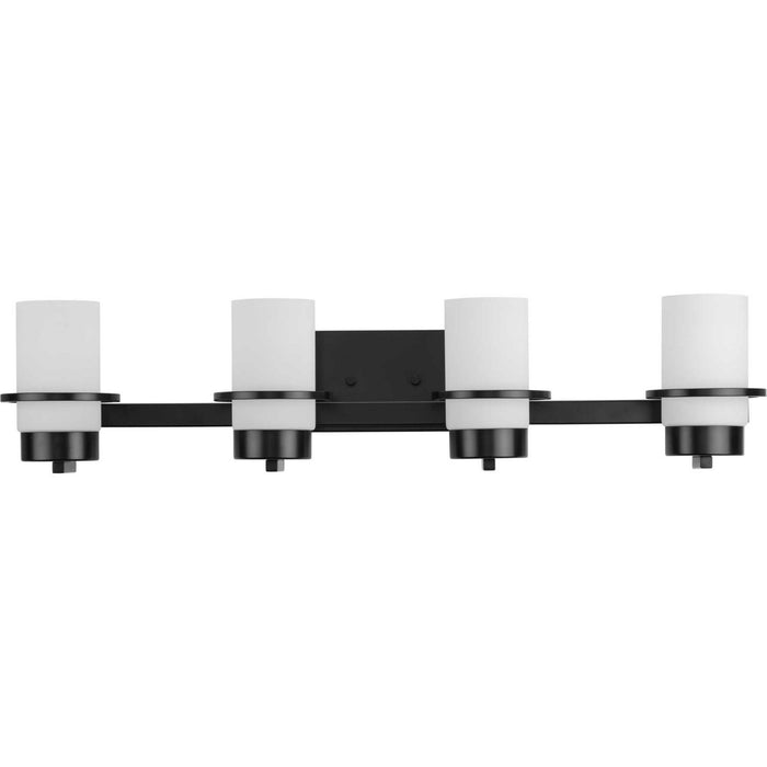 Progress Lighting P300416-31M Four Light Vanity, Matte Black