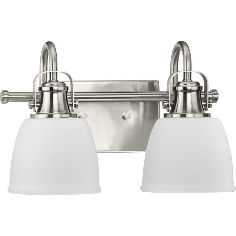 Progress Lighting P300427-009 Two Light Vanity, Brushed Nickel
