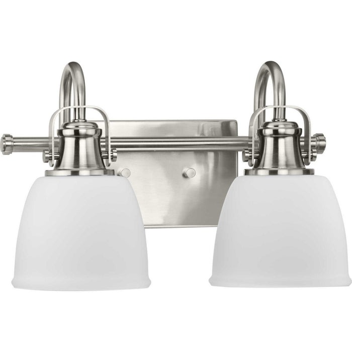 Progress Lighting P300427-009 Two Light Vanity, Brushed Nickel