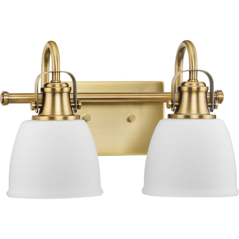 Progress Lighting P300427-163 Two Light Vanity, Vintage Brass