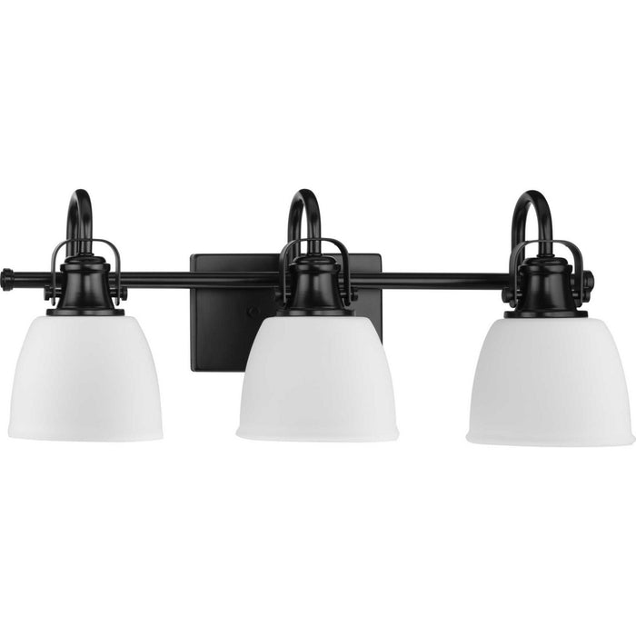 Progress Lighting P300428-31M Three Light Vanity, Matte Black