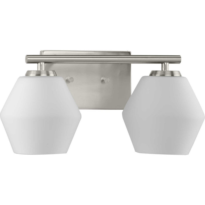 Progress Lighting P300431-009 Two Light Vanity, Brushed Nickel