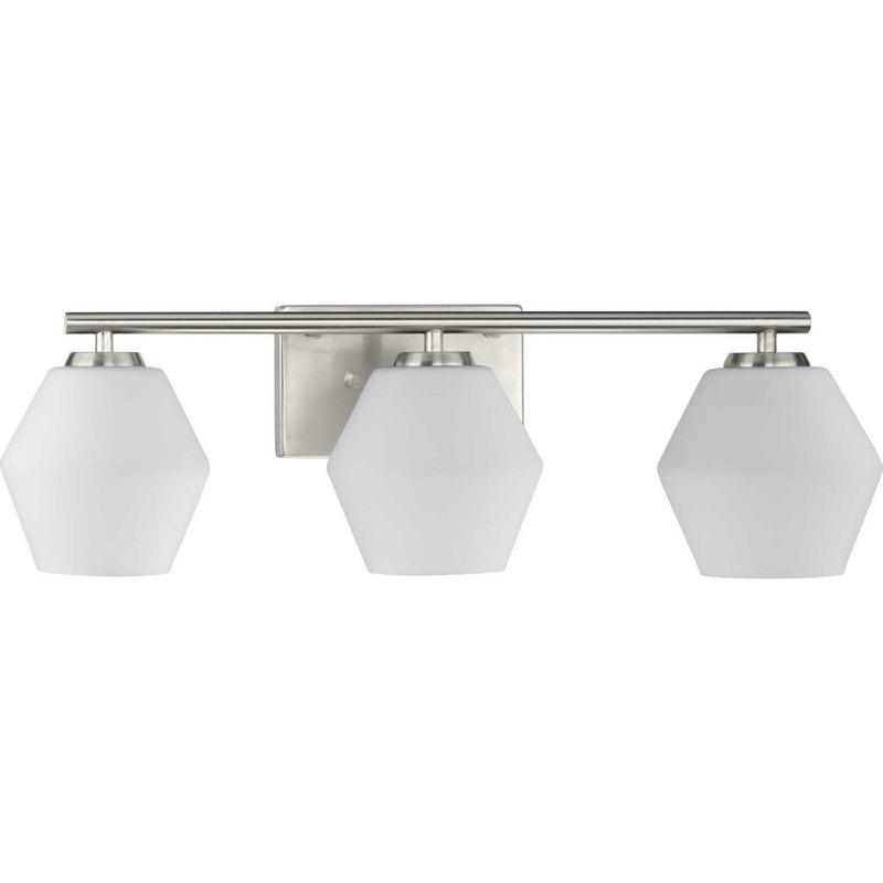 Progress Lighting P300432-009 Three Light Vanity, Brushed Nickel