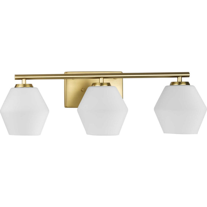 Progress Lighting P300432-191 Three Light Vanity, Brushed Gold