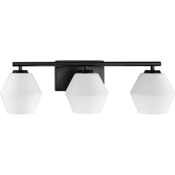 Progress Lighting P300432-31M Three Light Vanity, Matte Black