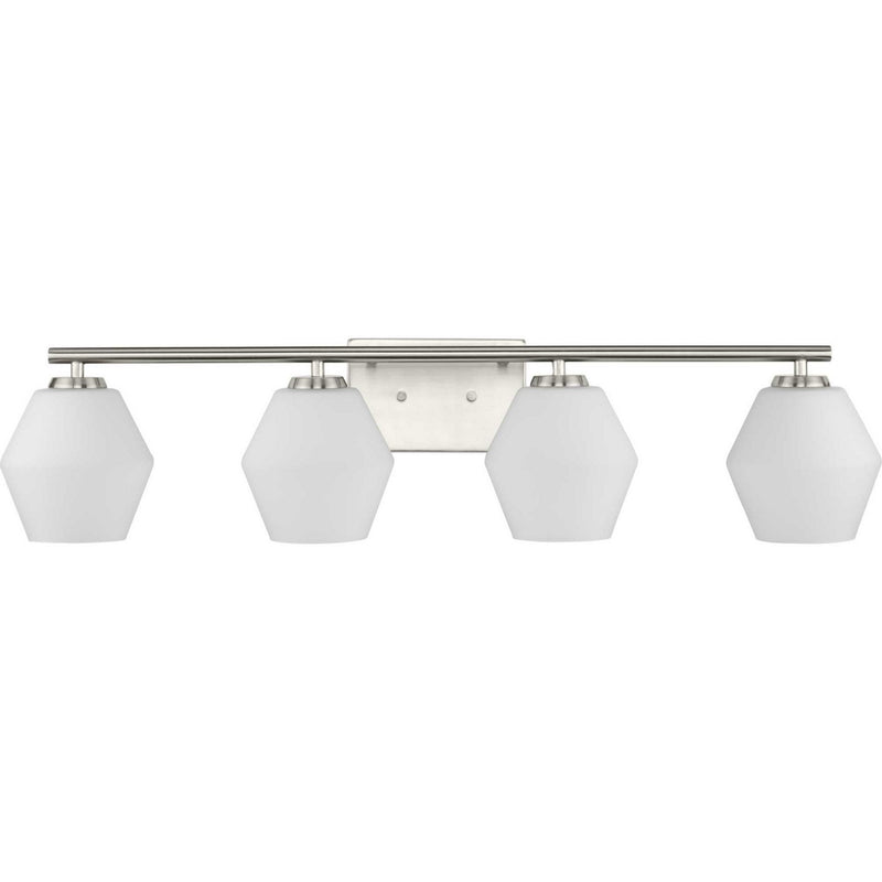 Progress Lighting P300433-009 Four Light Vanity, Brushed Nickel
