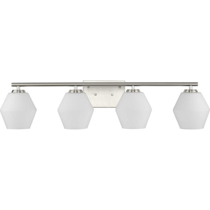 Progress Lighting P300433-009 Four Light Vanity, Brushed Nickel