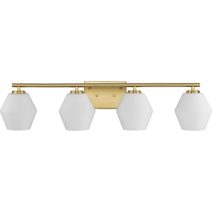 Progress Lighting P300433-191 Four Light Vanity, Brushed Gold