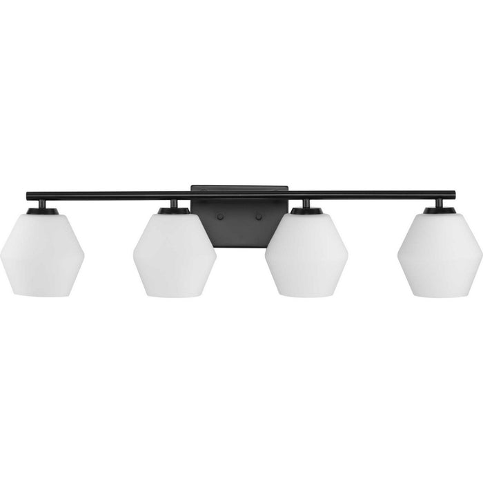 Progress Lighting P300433-31M Four Light Vanity, Matte Black