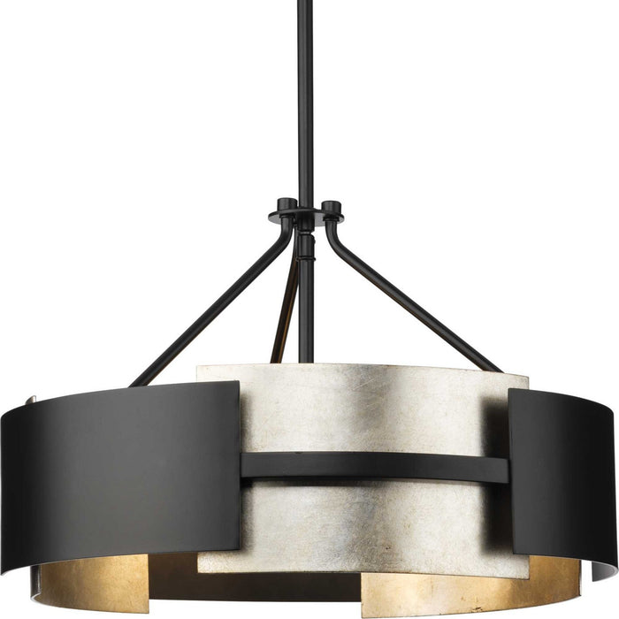 Progress Lighting P350203-31M Three Light Semi Flush Mount, Matte Black