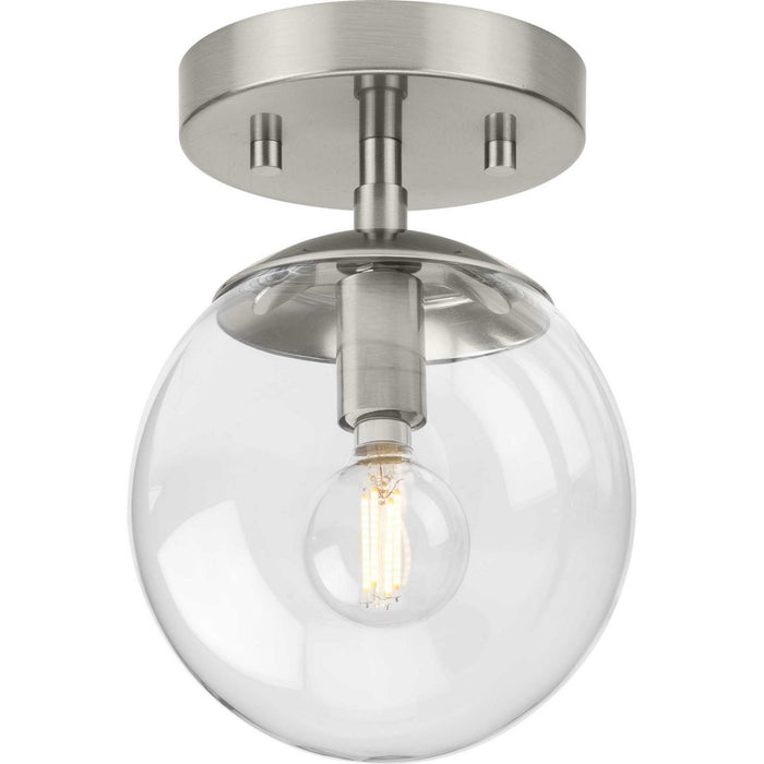 Progress Lighting P350234-009 One Light Flush Mount, Brushed Nickel