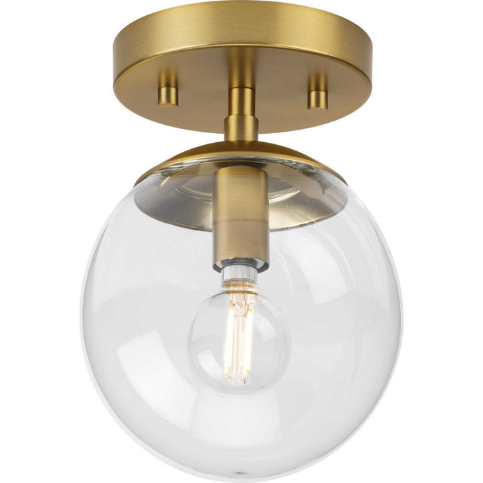Progress Lighting P350234-109 One Light Flush Mount, Brushed Bronze