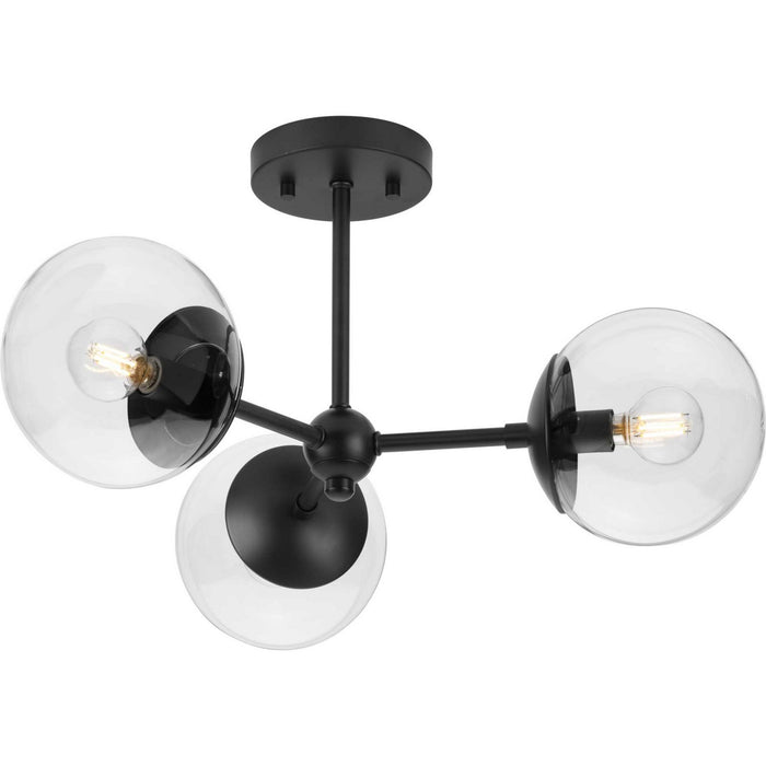 Progress Lighting P350235-31M Three Light Flush Mount, Matte Black