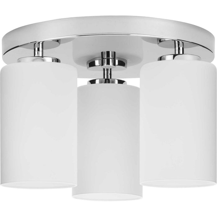 Progress Lighting P350238-015 Three Light Flush Mount, Polished Chrome