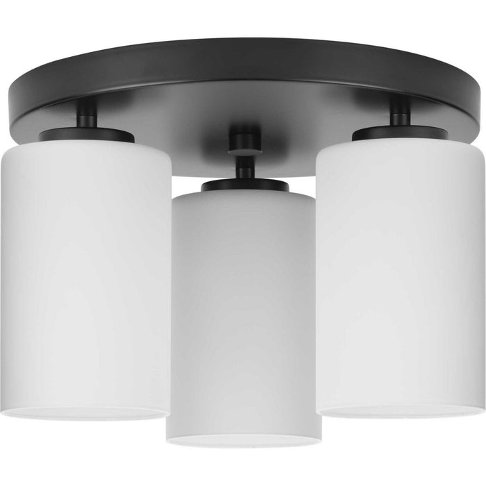 Progress Lighting P350238-31M Three Light Flush Mount, Matte Black