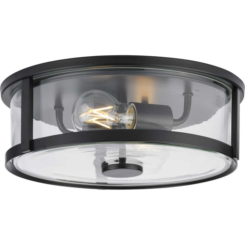 Progress Lighting P350253-31M Two Light Flush Mount, Matte Black