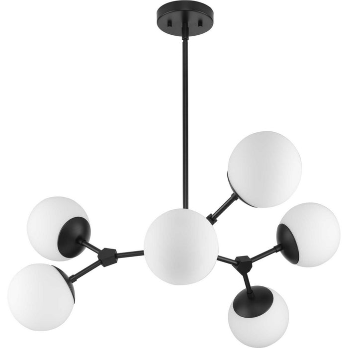 Progress Lighting P400308-31M Six Light Chandelier, Matte Black