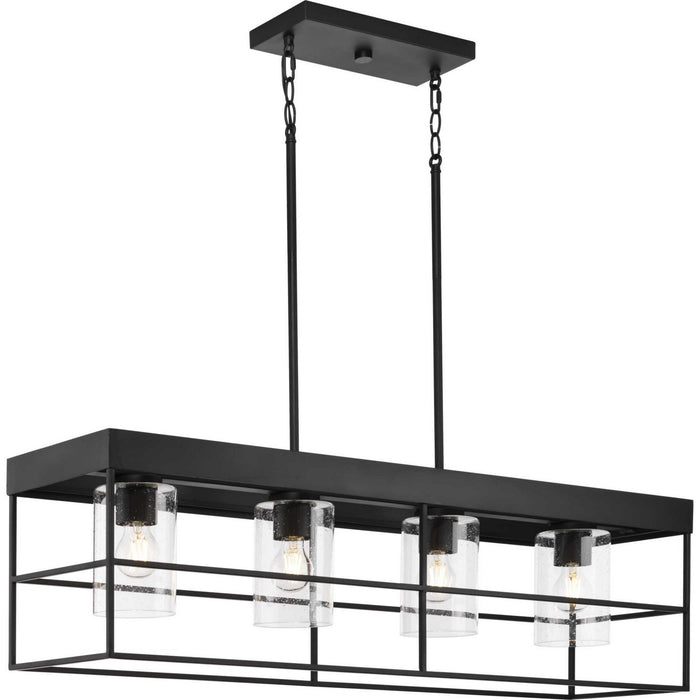 Progress Lighting P400312-31M Four Light Chandelier, Matte Black